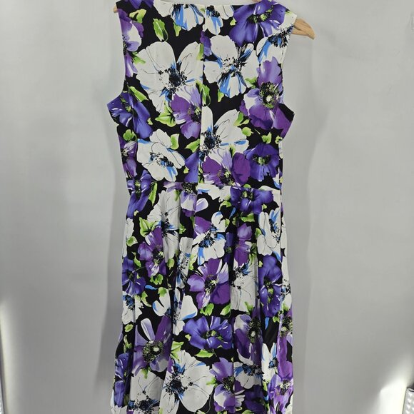 Buenos Ninos B&N Purple Floral Midi Dress Size XL - Picture 2 of 11